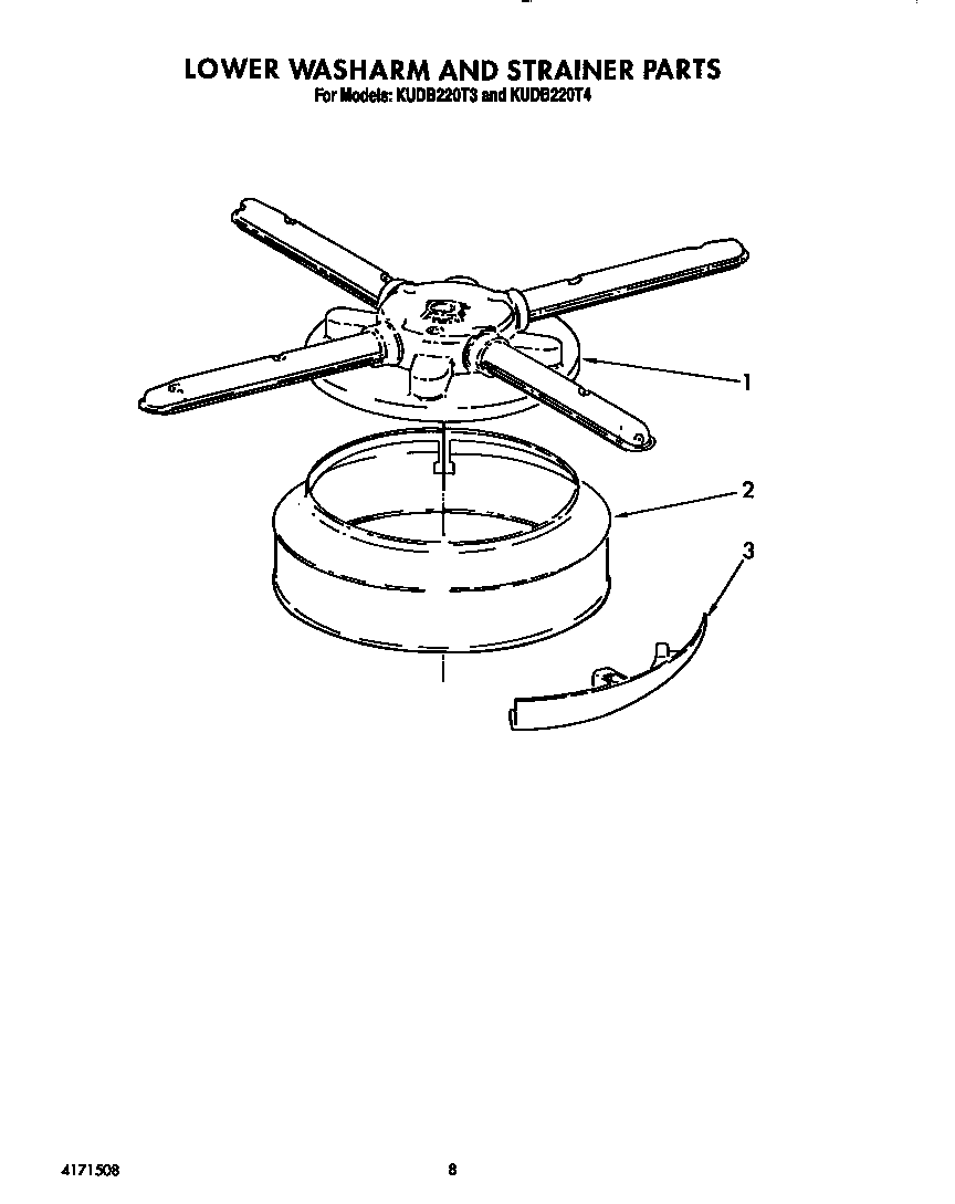 LOWER WASHARM AND STRAINER