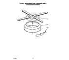 KitchenAid KUDB220T4 lower washarm and strainer diagram