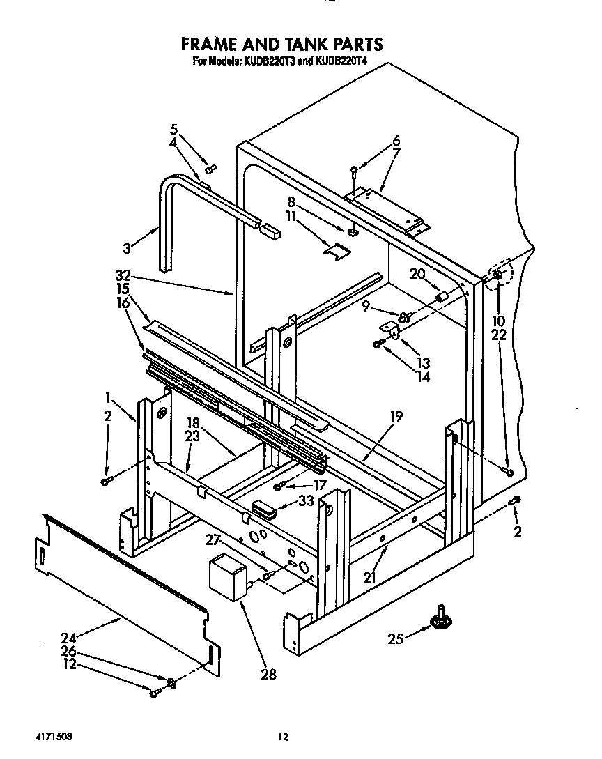 Frame and tank