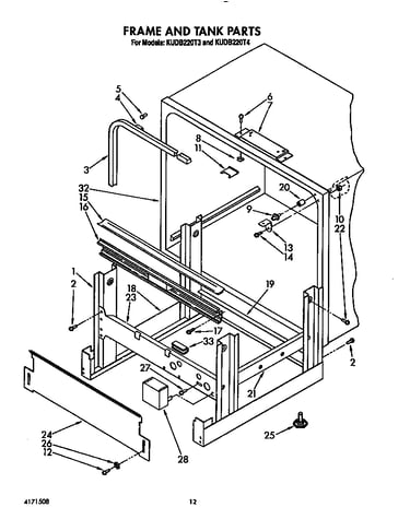 Frame and tank