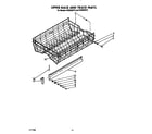 KitchenAid KUDB220T4 upper rack and track diagram