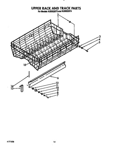 Upper rack and track