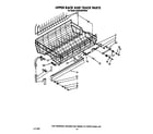 KitchenAid KUDA220TWH3 upper rack and track diagram
