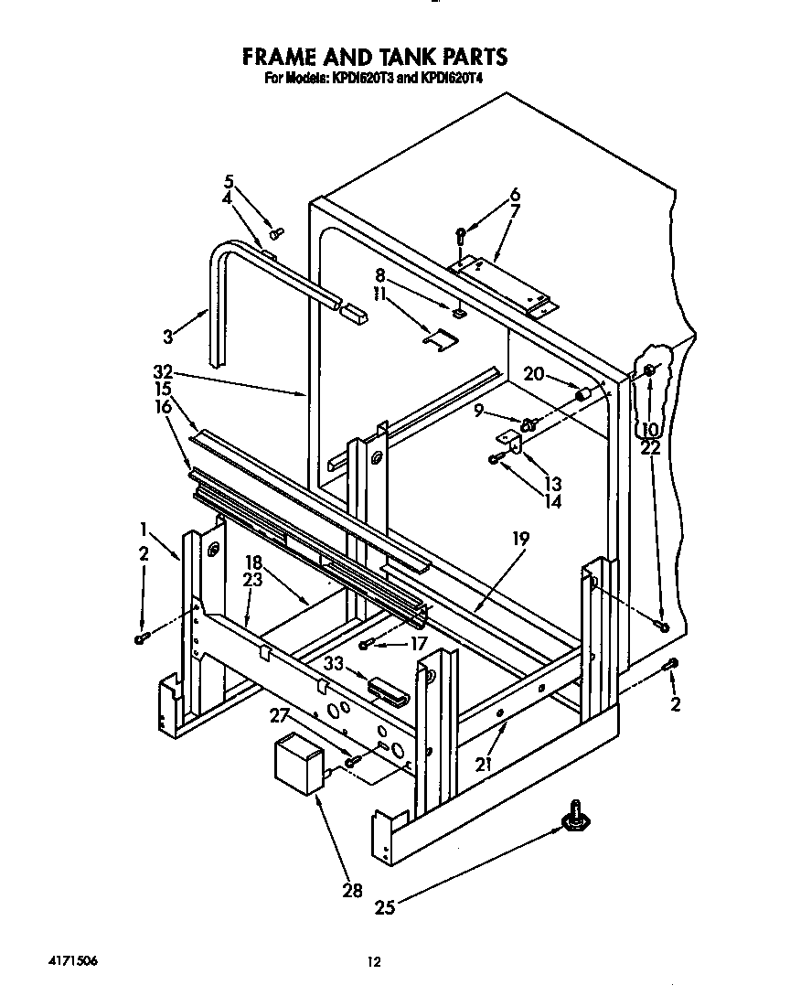 Frame and tank