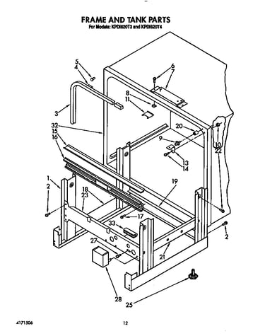 Frame and tank