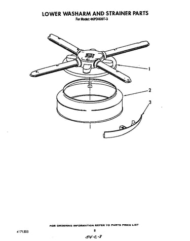 Lower washarm and strainer