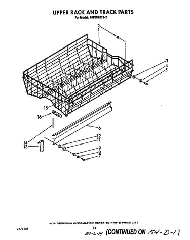Upper rack and track