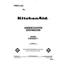 KitchenAid KUDA22ST1 front cover diagram