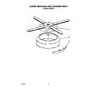 KitchenAid KUDA22ST1 lower washarm and strainer diagram