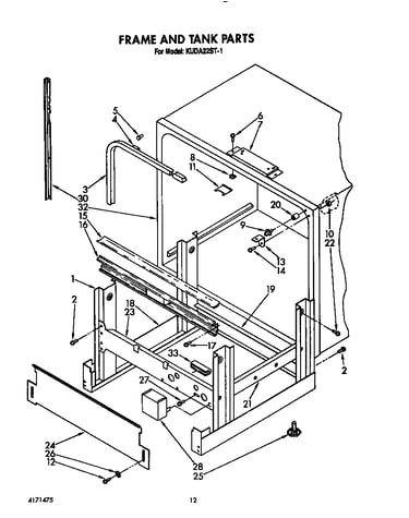 Frame and tank