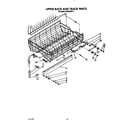 KitchenAid KUDA22ST1 upper rack and track diagram