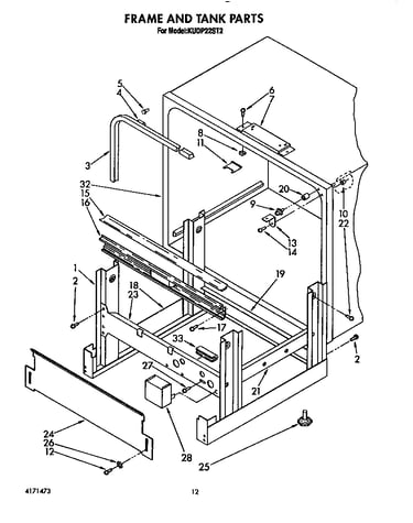 Frame and tank