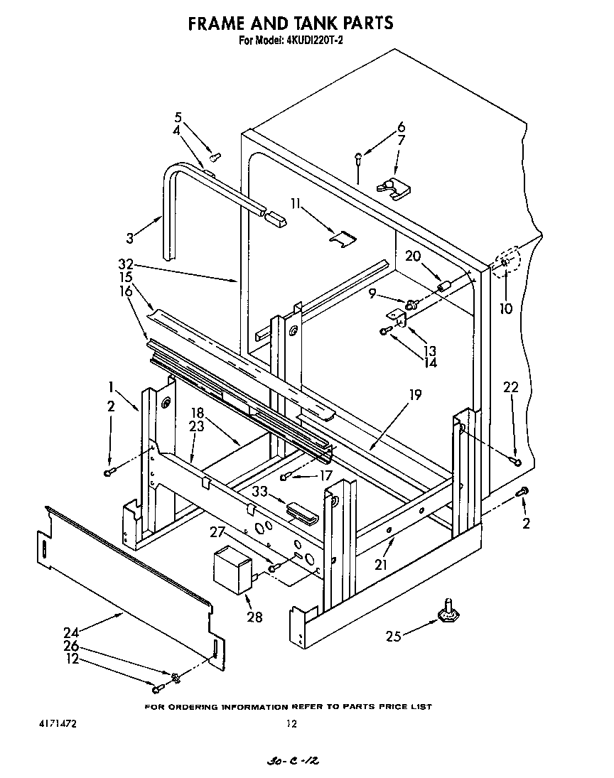 Frame and tank