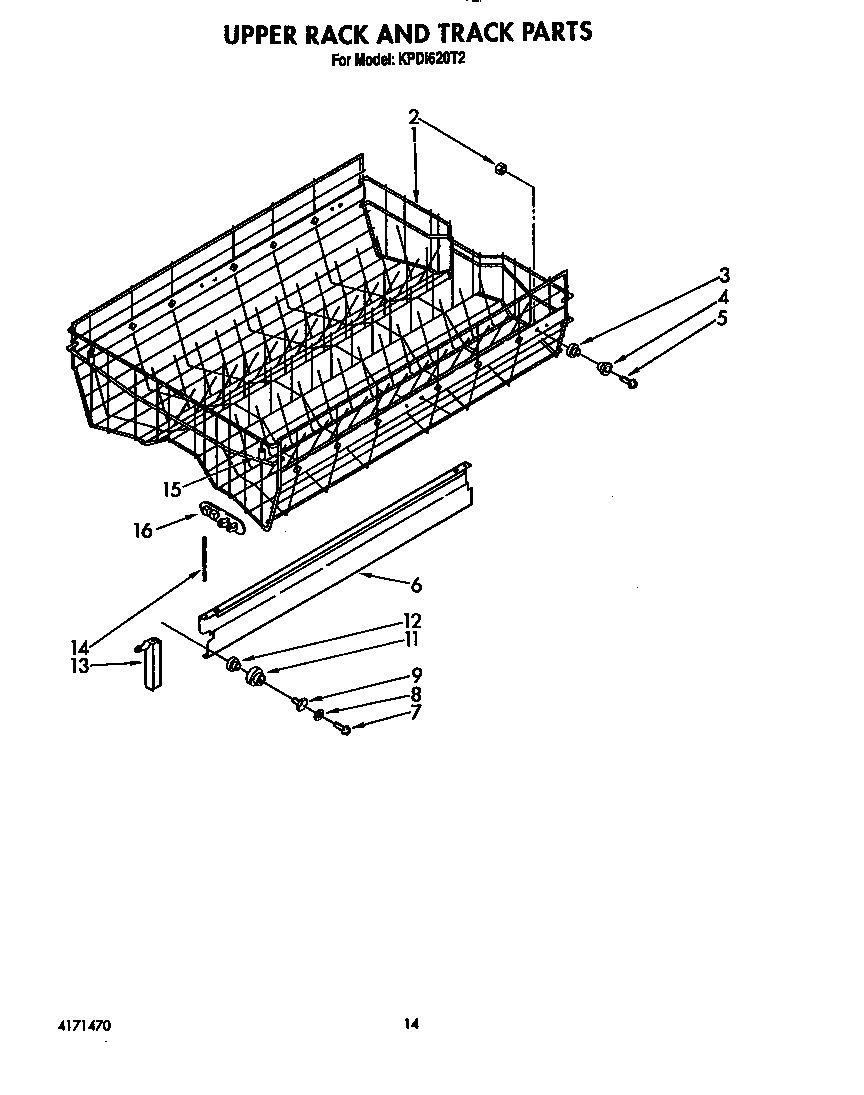 Upper rack and track