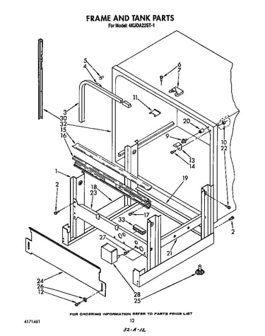 Frame and tank