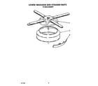 KitchenAid KUDS220T1 lower washarm and strainer diagram
