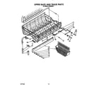 KitchenAid KUDS22ST1 upper rack and track diagram