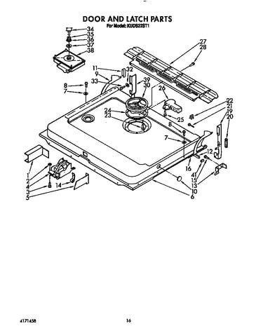 Door and latch