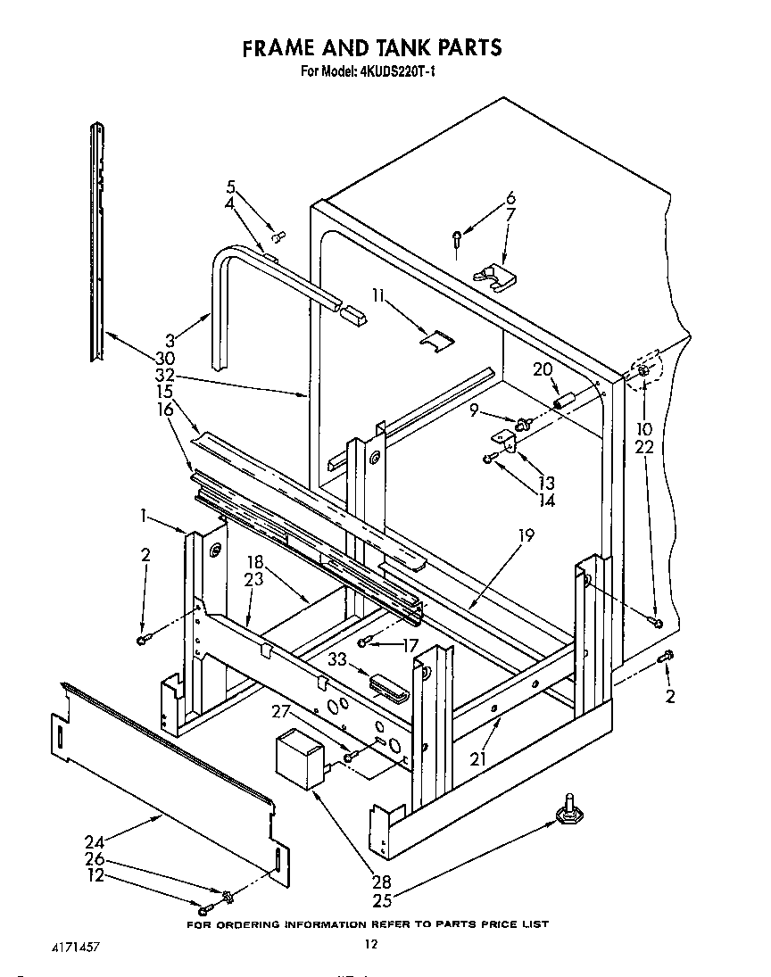 Frame and tank
