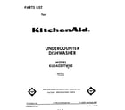 KitchenAid KUDA220TWH2 front cover diagram