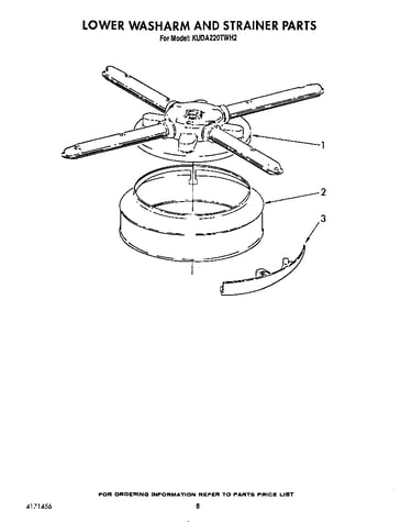 Lower washarm and strainer