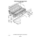 KitchenAid KUDA220TWH2 upper rack and track diagram