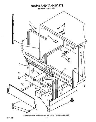 Frame and tank