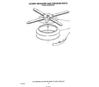 KitchenAid 4KUDA220TW2 lower washarm and strainer diagram