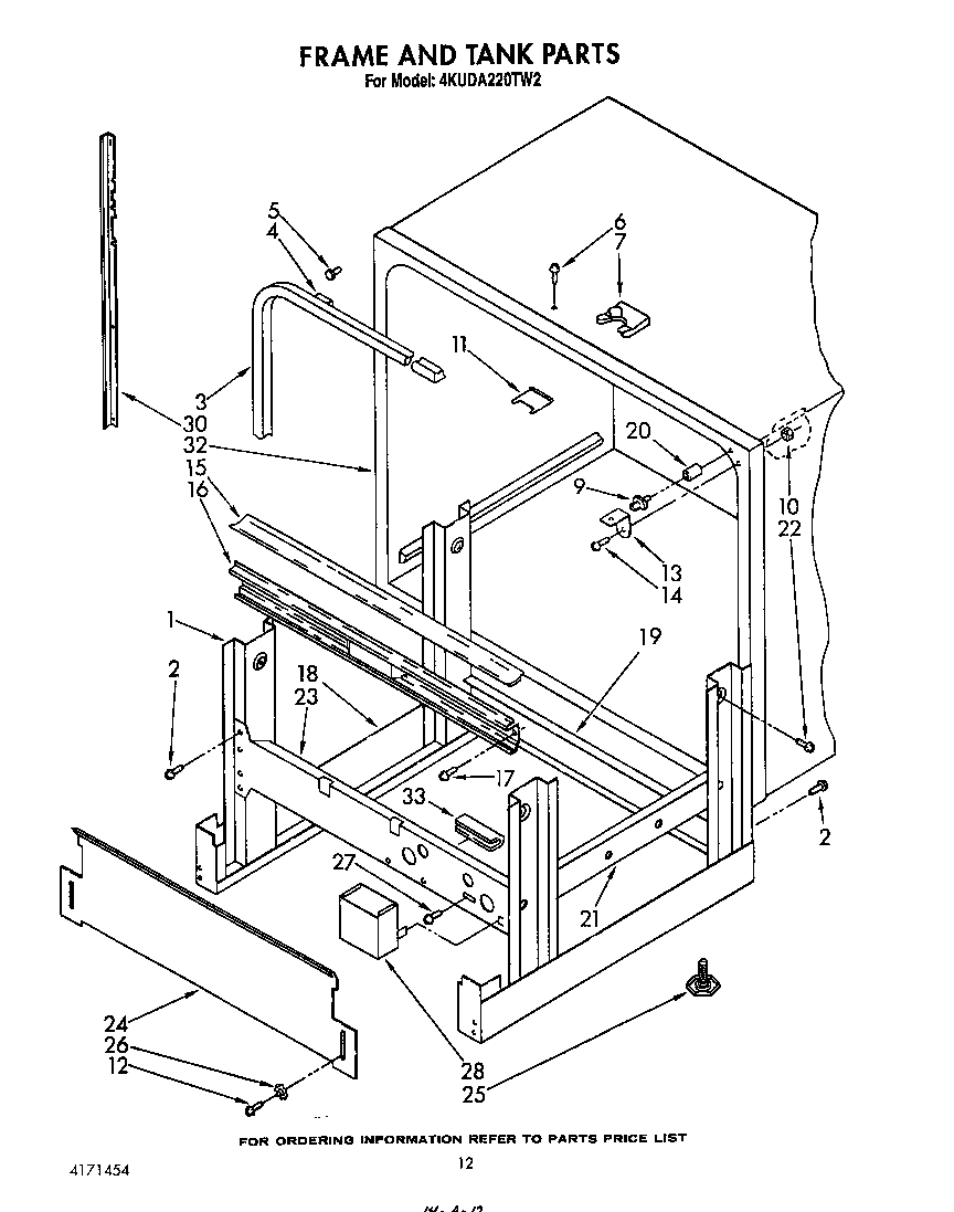Frame and tank