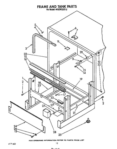 Frame and tank