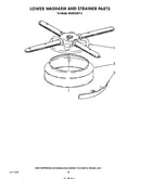 Lower washarm and strainer