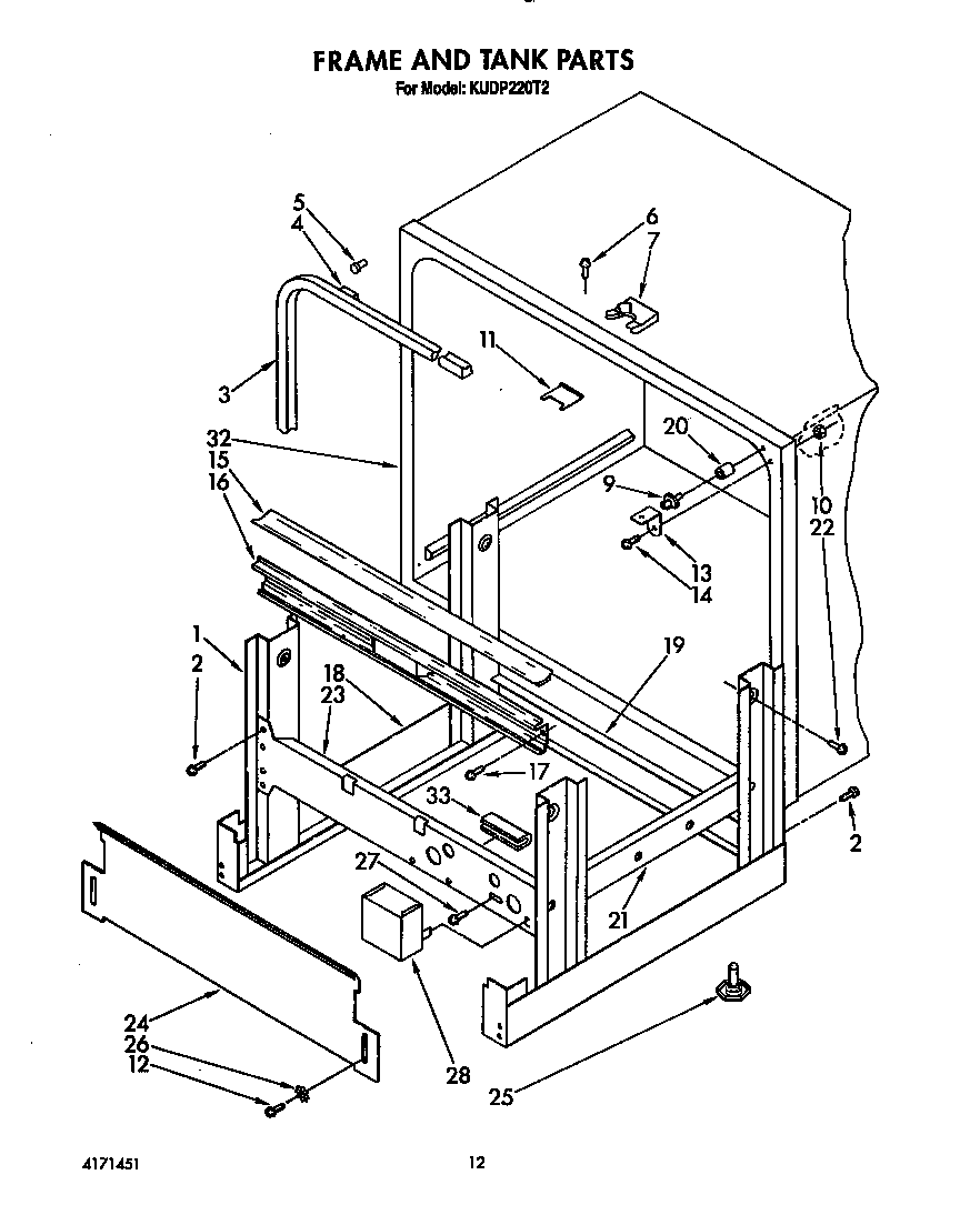 Frame and tank
