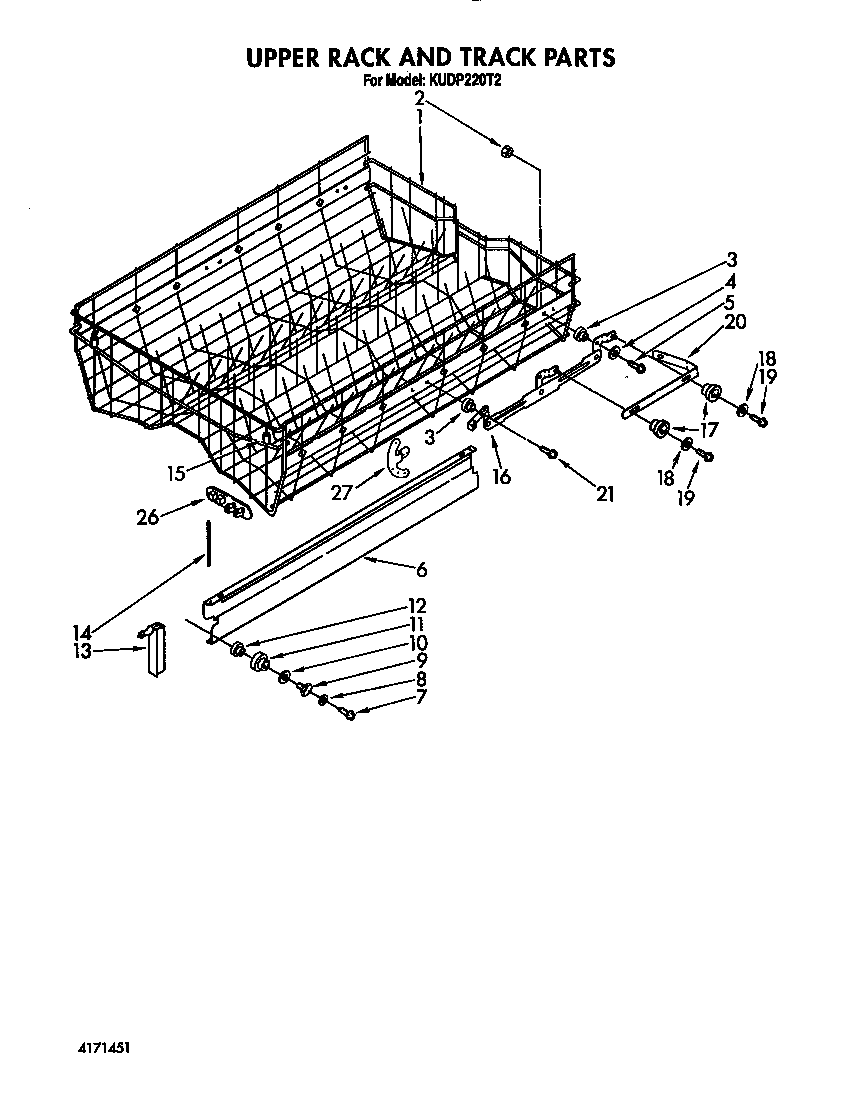 Upper rack and track