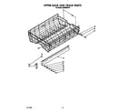KitchenAid KUDM220T2 upper rack and track diagram