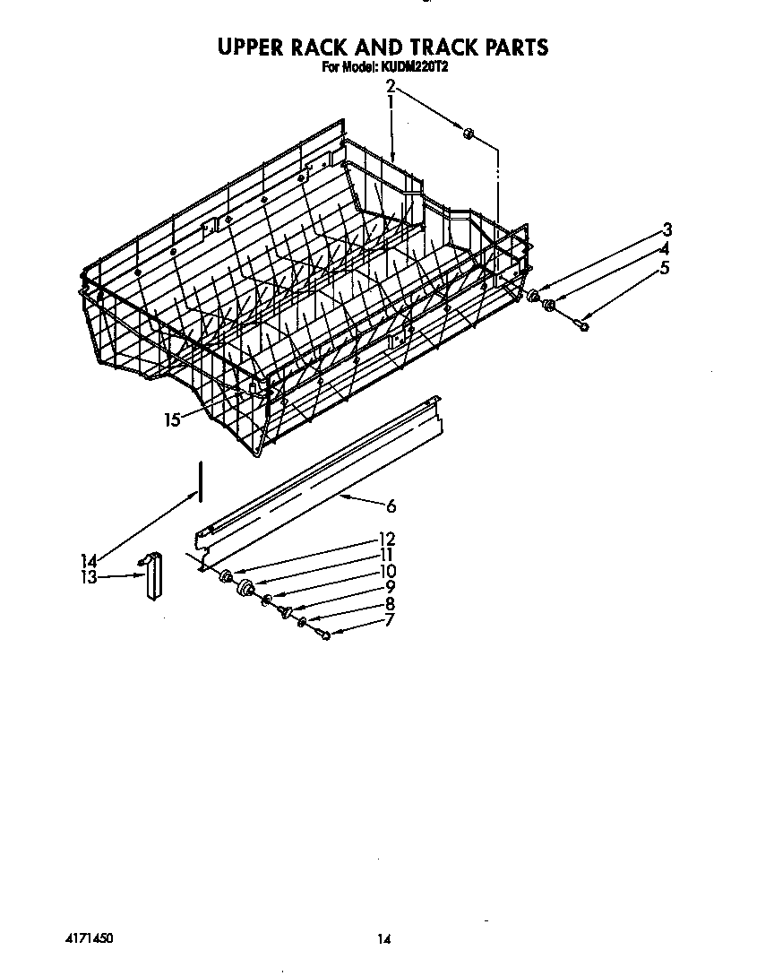 Upper rack and track