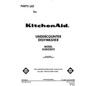 KitchenAid KUDI220T2 front cover diagram