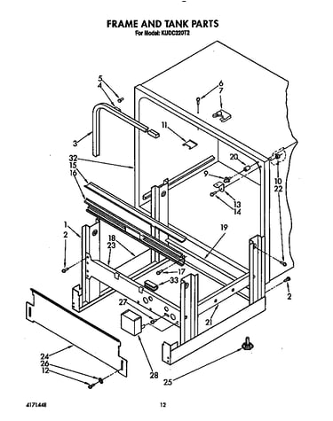 Frame and tank