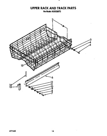 Upper rack and track