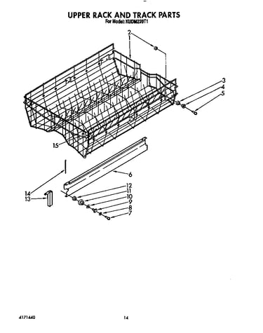 Upper rack and track
