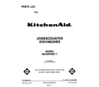 KitchenAid 4KUDP220T1 front cover diagram