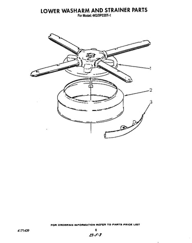 Lower washarm and strainer