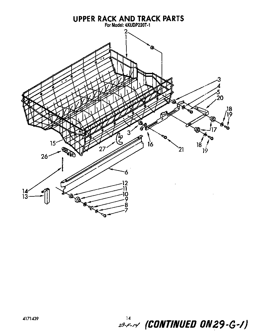 Upper rack and track