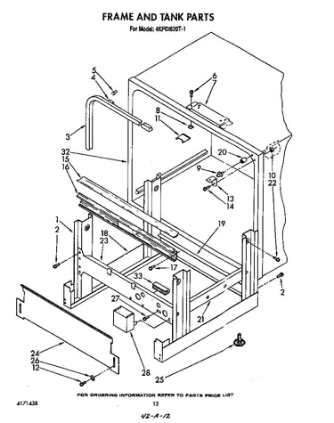 Frame and tank