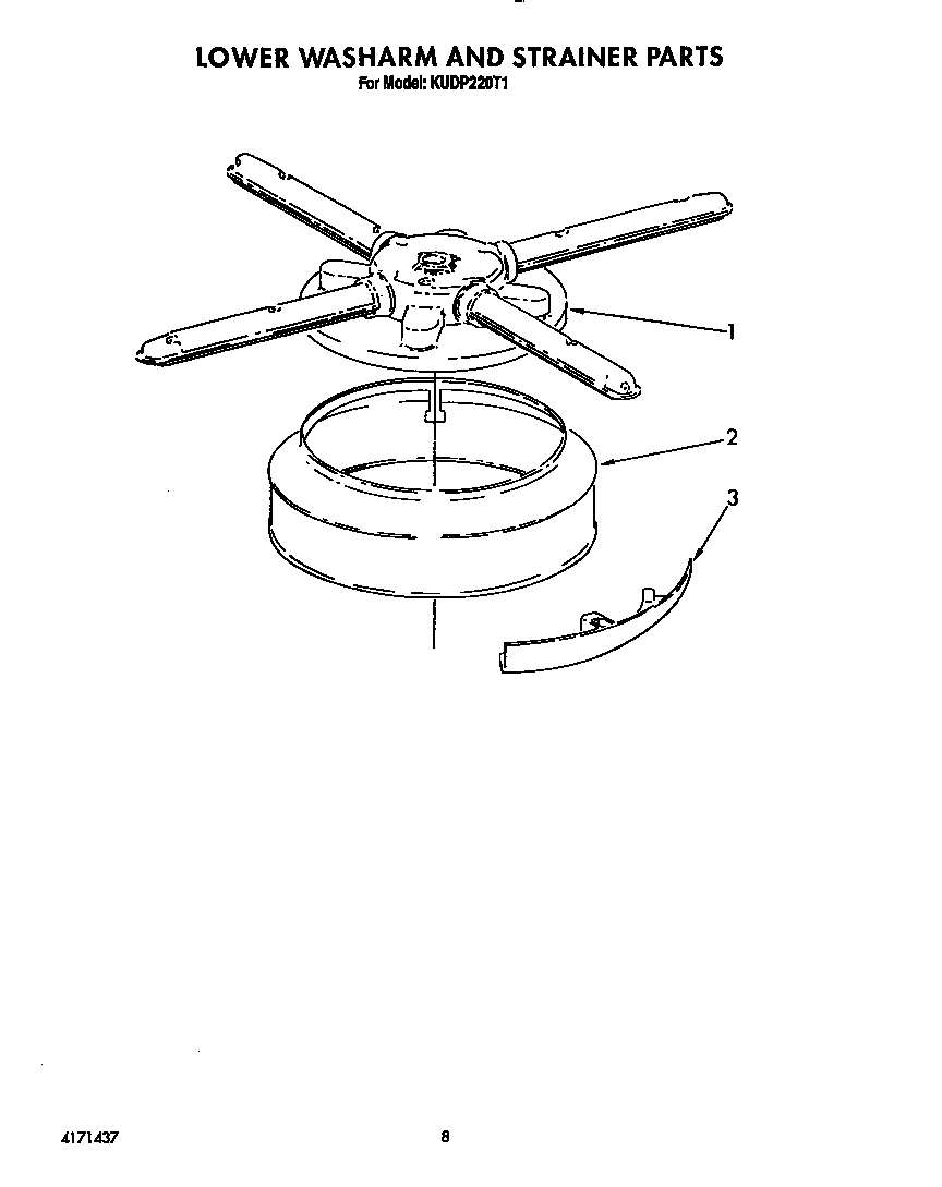 LOWER WASHARM AND STRAINER