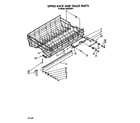 KitchenAid KUDP220T1 upper rack and track diagram