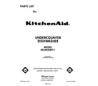 KitchenAid 4KUDI220T1 front cover diagram