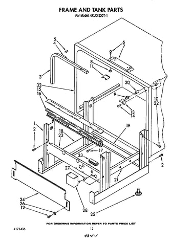 Frame and tank
