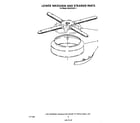 KitchenAid 4KUDC220T1 lower washarm and strainer diagram