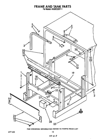 Frame and tank
