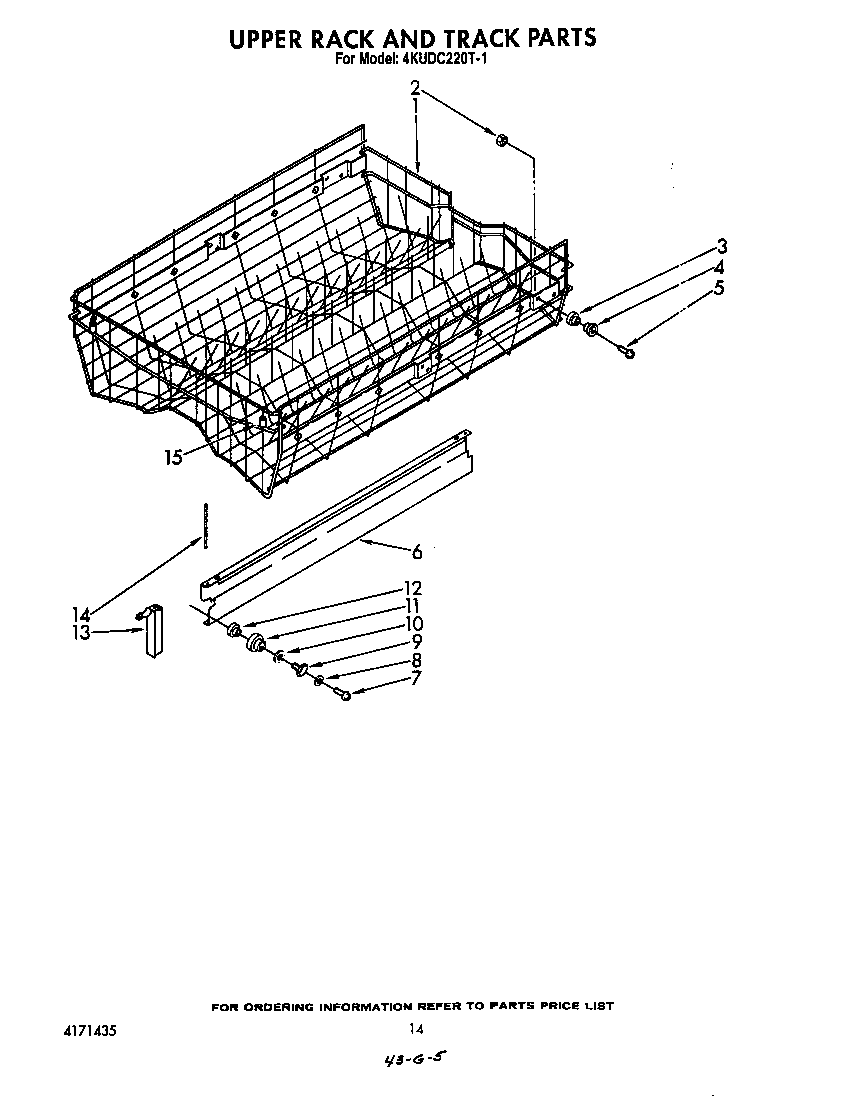 Upper rack and track